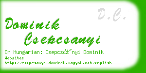 dominik csepcsanyi business card